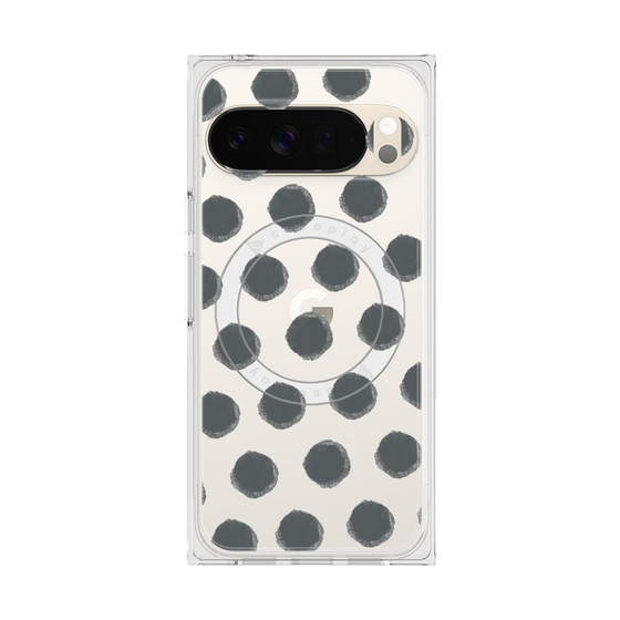 Premium Square Case with Pixelsnap［ Original - Favorite Color Polka Dots - Black ］