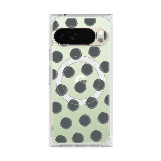 Premium Square Case with Pixelsnap［ Original - Favorite Color Polka Dots - Black ］