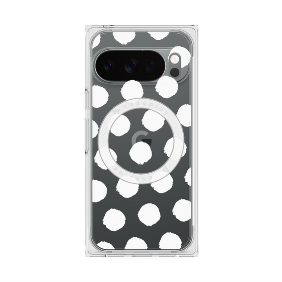 Premium Square Case with Pixelsnap［ Original - Favorite Color Polka Dots - White ］