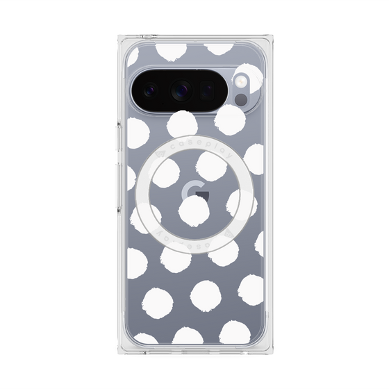 Premium Square Case with Pixelsnap［ Original - Favorite Color Polka Dots - White ］