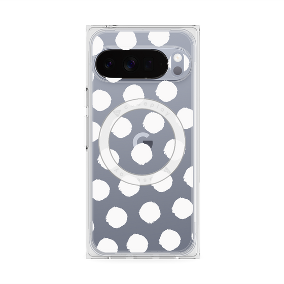 Premium Square Case with Pixelsnap［ Original - Favorite Color Polka Dots - White ］