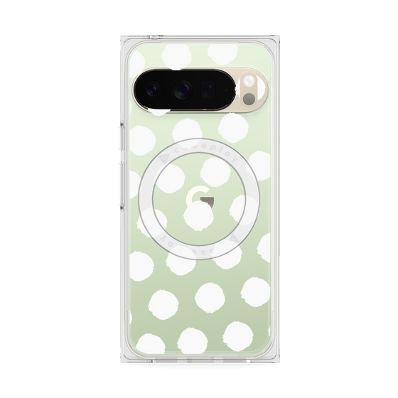 Premium Square Case with Pixelsnap［ Original - Favorite Color Polka Dots - White ］