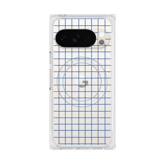 Premium Square Case with Pixelsnap［ Original - Favorite Color Check - Blue ］