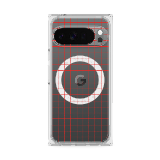 Premium Square Case with Pixelsnap［ Original - Favorite Color Check - Red ］