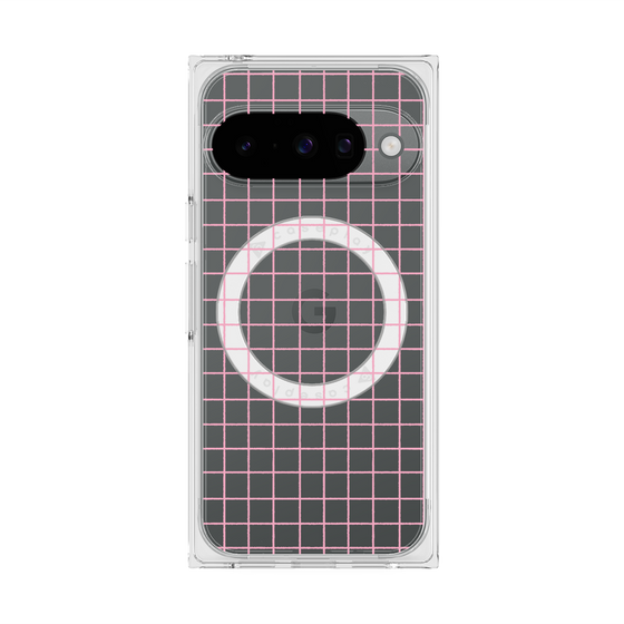Premium Square Case with Pixelsnap［ Original - Favorite Color Check - Pink ］