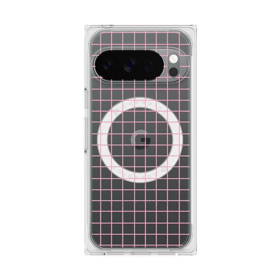 Premium Square Case with Pixelsnap［ Original - Favorite Color Check - Pink ］