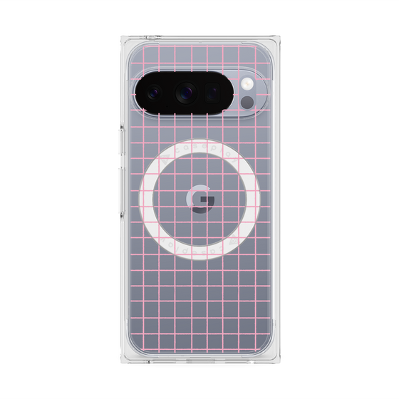 Premium Square Case with Pixelsnap［ Original - Favorite Color Check - Pink ］