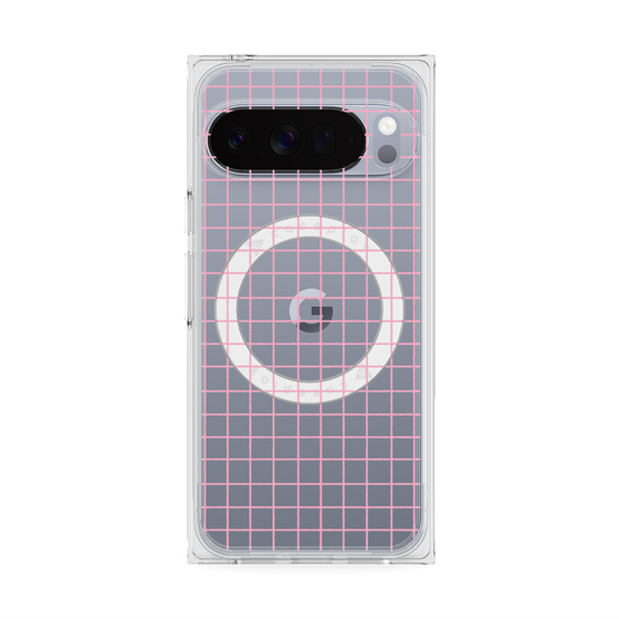 Premium Square Case with Pixelsnap［ Original - Favorite Color Check - Pink ］