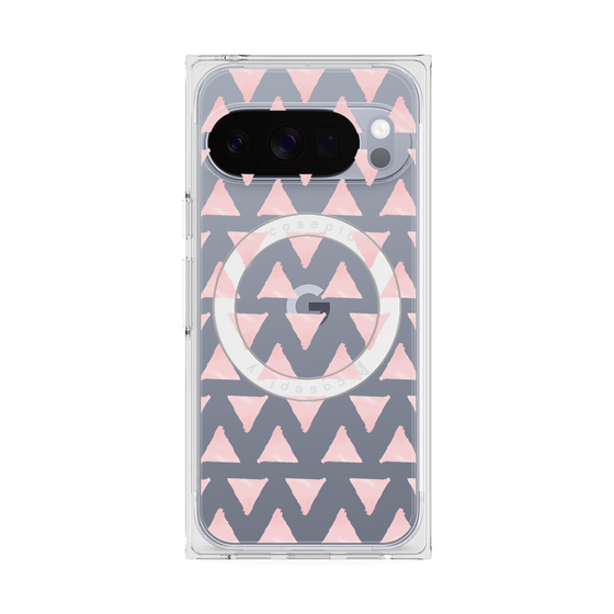 Premium Square Case with Pixelsnap［ Original - Favorite Color Triangle - Pink ］