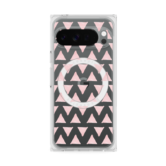 Premium Square Case with Pixelsnap［ Original - Favorite Color Triangle - Pink ］