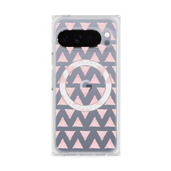 Premium Square Case with Pixelsnap［ Original - Favorite Color Triangle - Pink ］