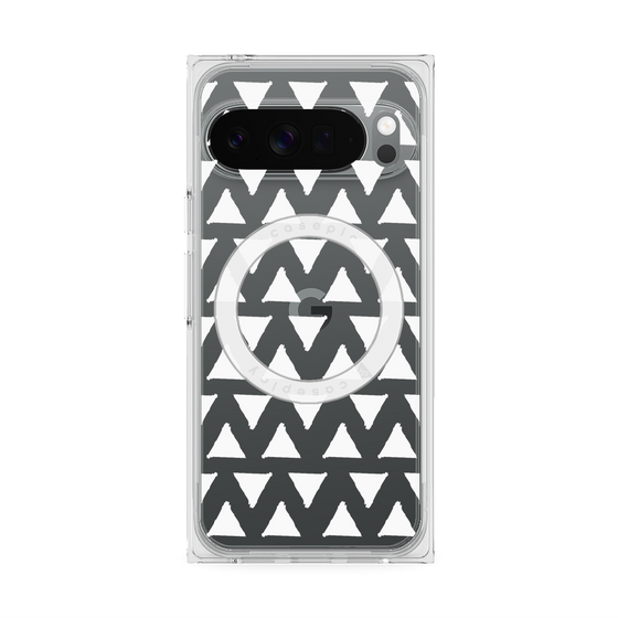 Premium Square Case with Pixelsnap［ Original - Favorite Color Triangle - White ］