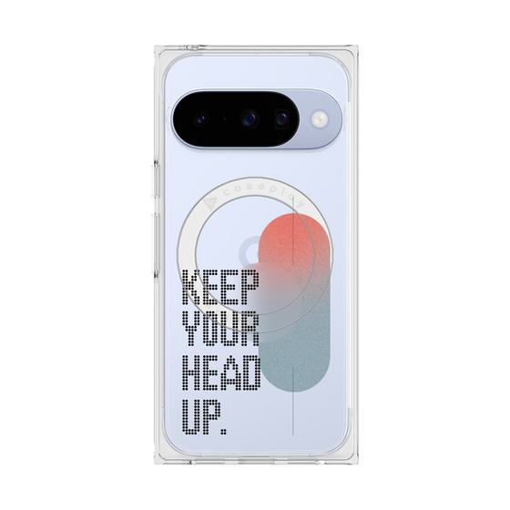 Premium Square Case with Pixelsnap［ Original - Dot Overlay - KEEP YOUR HEAD UP/A ］