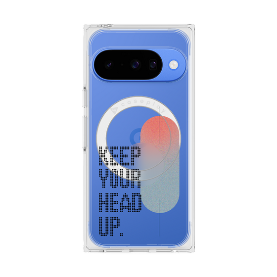 Premium Square Case with Pixelsnap［ Original - Dot Overlay - KEEP YOUR HEAD UP/A ］