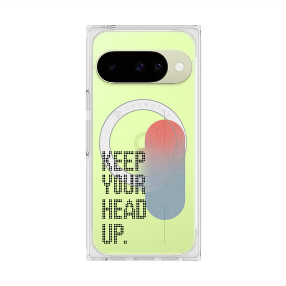 Premium Square Case with Pixelsnap［ Original - Dot Overlay - KEEP YOUR HEAD UP/A ］