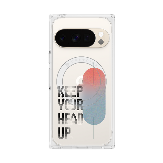 Premium Square Case with Pixelsnap［ Original - Dot Overlay - KEEP YOUR HEAD UP/A ］