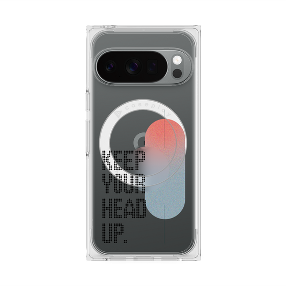 Premium Square Case with Pixelsnap［ Original - Dot Overlay - KEEP YOUR HEAD UP/A ］