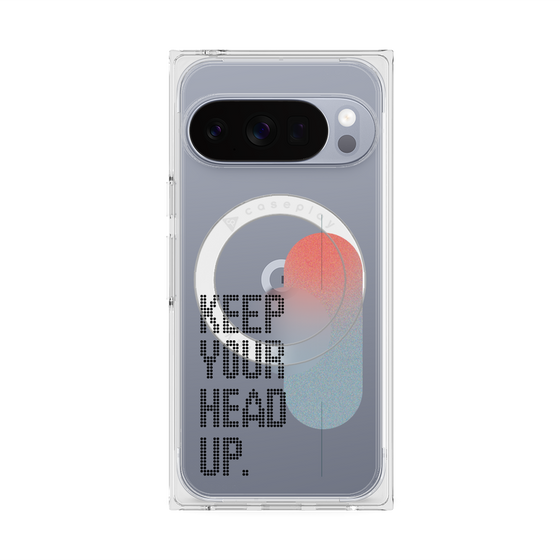 Premium Square Case with Pixelsnap［ Original - Dot Overlay - KEEP YOUR HEAD UP/A ］