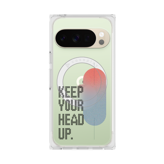 Premium Square Case with Pixelsnap［ Original - Dot Overlay - KEEP YOUR HEAD UP/A ］