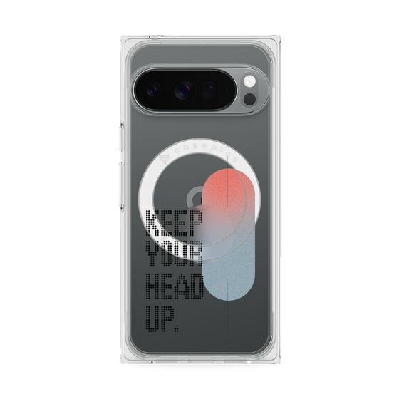 Premium Square Case with Pixelsnap［ Original - Dot Overlay - KEEP YOUR HEAD UP/A ］