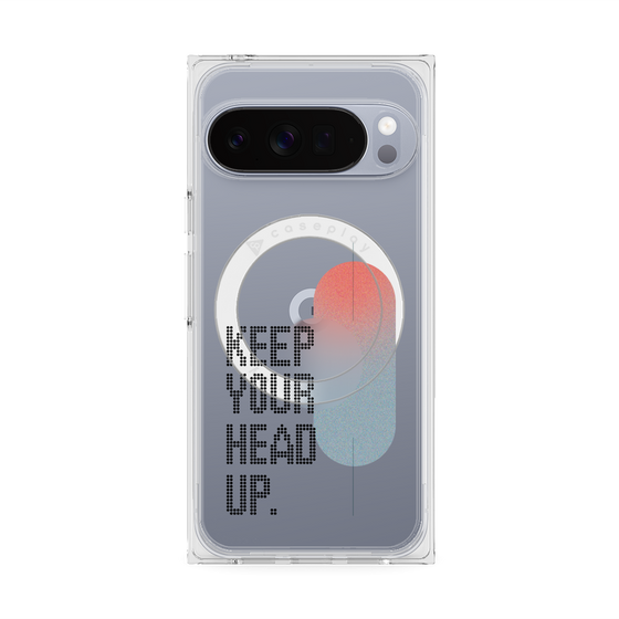 Premium Square Case with Pixelsnap［ Original - Dot Overlay - KEEP YOUR HEAD UP/A ］