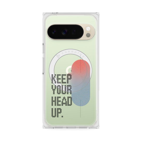 Premium Square Case with Pixelsnap［ Original - Dot Overlay - KEEP YOUR HEAD UP/A ］