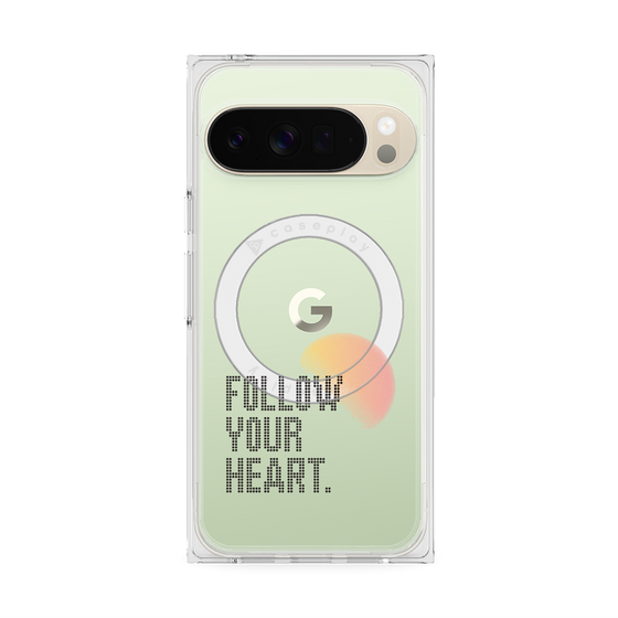 Premium Square Case with Pixelsnap［ Original - Dot Overlay - FOLLOW YOUR HEART/A ］