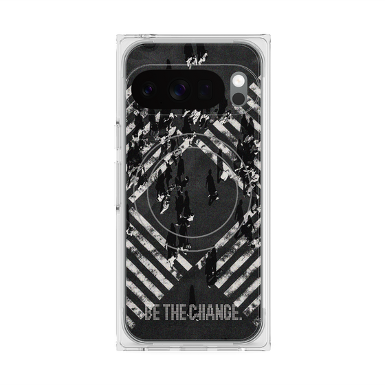 Premium Square Case with Pixelsnap［ Original - Dot Overlay - BE THE CHANGE/B ］