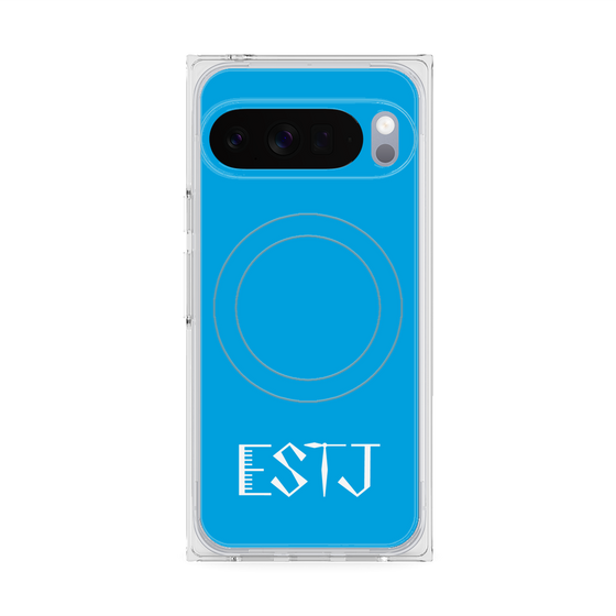 Premium Square Case with Pixelsnap［ Original - ESTJ Executive - Alphabet - Blue ］
