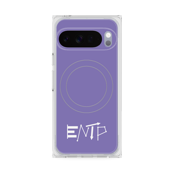 Premium Square Case with Pixelsnap［ Original - ENTP Debater - Alphabet - Purple ］