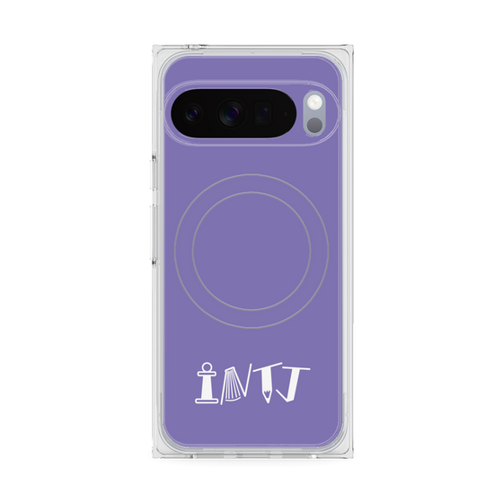 Premium Square Case with Pixelsnap［ Original - INTJ Architect - Alphabet - Purple ］