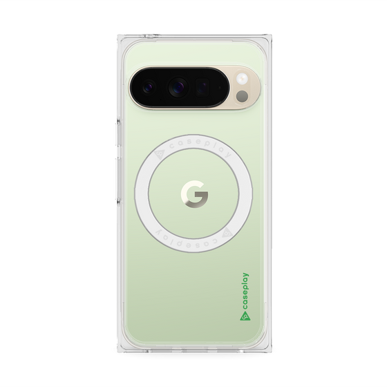 Premium Square Case with Pixelsnap［ Original - CASEPLAY Logo - Green/B ］