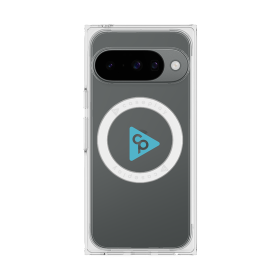 Premium Square Case with Pixelsnap［ Original - CASEPLAY Logo - Light Blue/C ］