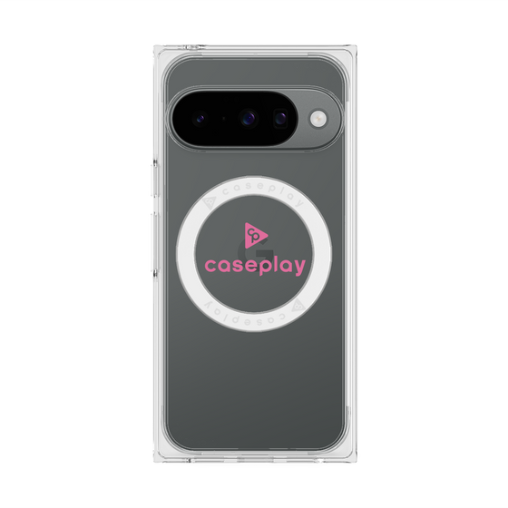 Premium Square Case with Pixelsnap［ Original - CASEPLAY Logo - Pink/D ］