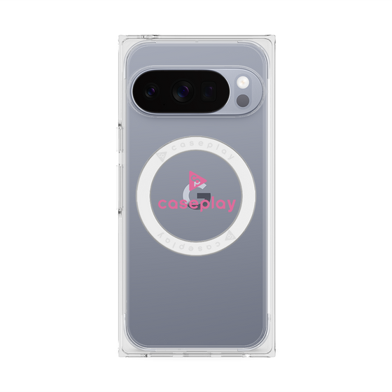 Premium Square Case with Pixelsnap［ Original - CASEPLAY Logo - Pink/D ］