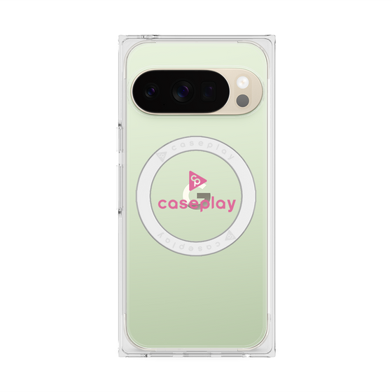 Premium Square Case with Pixelsnap［ Original - CASEPLAY Logo - Pink/D ］
