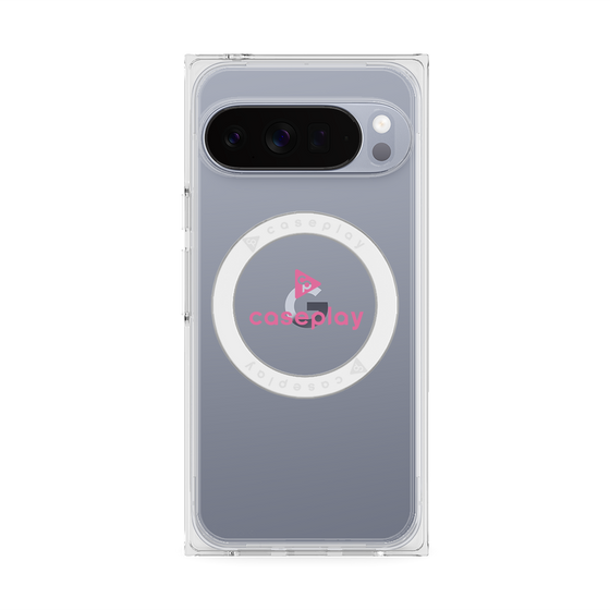 Premium Square Case with Pixelsnap［ Original - CASEPLAY Logo - Pink/D ］