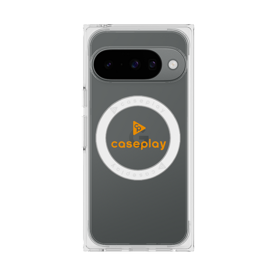 Premium Square Case with Pixelsnap［ Original - CASEPLAY Logo - Orange/D ］