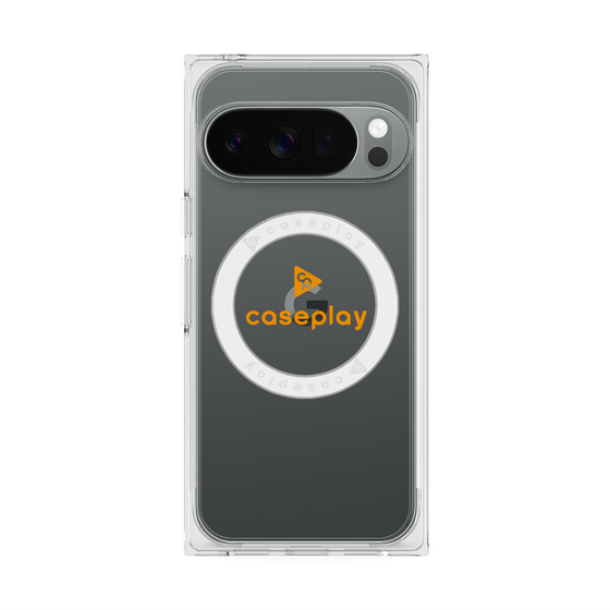 Premium Square Case with Pixelsnap［ Original - CASEPLAY Logo - Orange/D ］