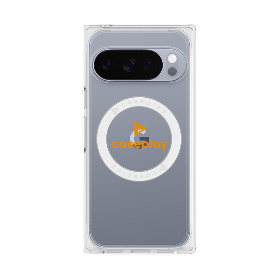 Premium Square Case with Pixelsnap［ Original - CASEPLAY Logo - Orange/D ］