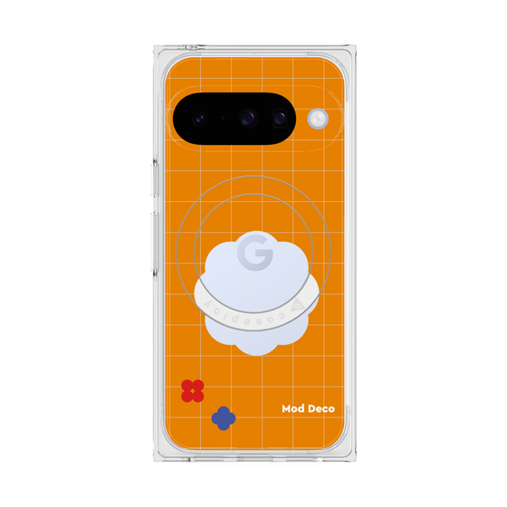 Premium Square Case with Pixelsnap［ Mod Deco - Original - Retro Orange ］