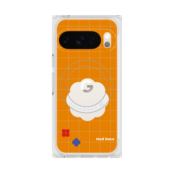 Premium Square Case with Pixelsnap［ Mod Deco - Original - Retro Orange ］