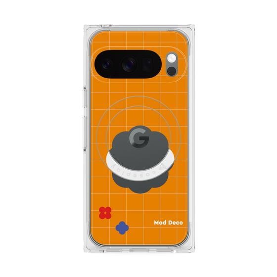 Premium Square Case with Pixelsnap［ Mod Deco - Original - Retro Orange ］