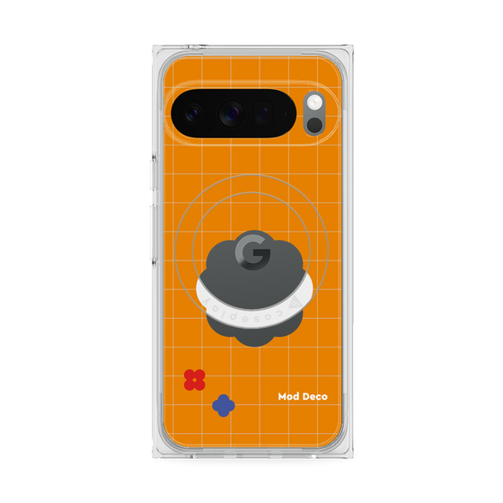 Premium Square Case with Pixelsnap［ Mod Deco - Original - Retro Orange ］
