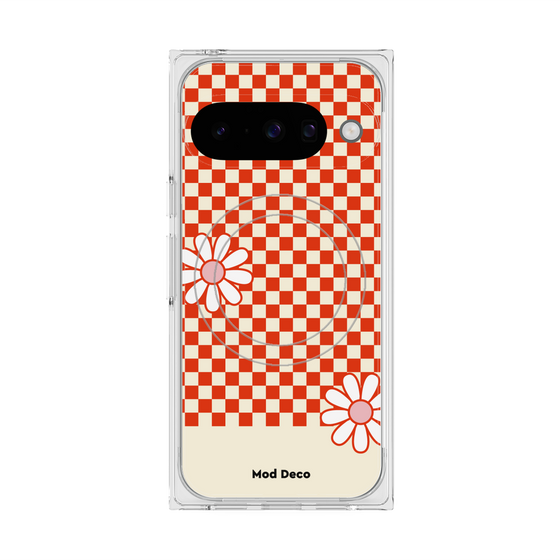 Premium Square Case with Pixelsnap［ Mod Deco - Original - Retro Flower ］