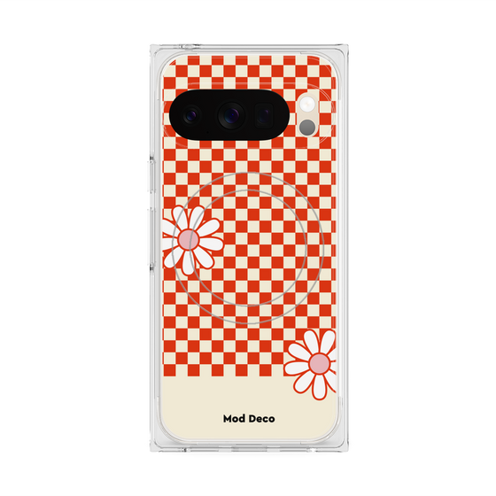 Premium Square Case with Pixelsnap［ Mod Deco - Original - Retro Flower ］