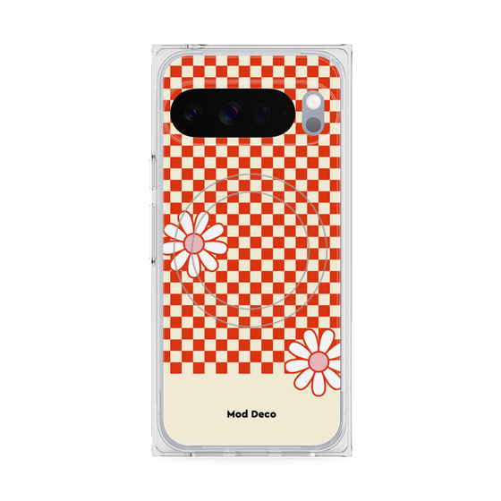 Premium Square Case with Pixelsnap［ Mod Deco - Original - Retro Flower ］