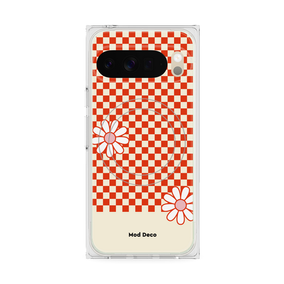 Premium Square Case with Pixelsnap［ Mod Deco - Original - Retro Flower ］