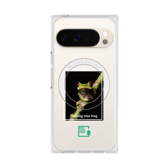 Premium Square Case with Pixelsnap［ Green Future Project - Gliding tree frog ］