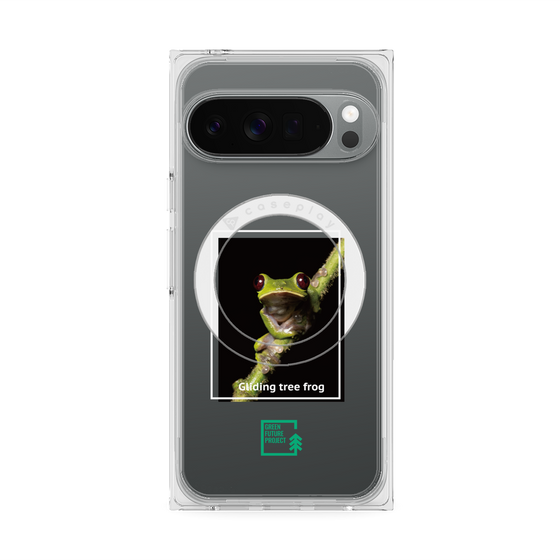 Premium Square Case with Pixelsnap［ Green Future Project - Gliding tree frog ］